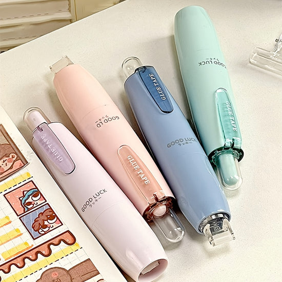 1pc Double-Sided Adhesive Tape, Scrapbook, Collage Album, School Stationery Supplies, Roller Tape, Art Tape, 360 Degree Rotating Double-Sided Tape