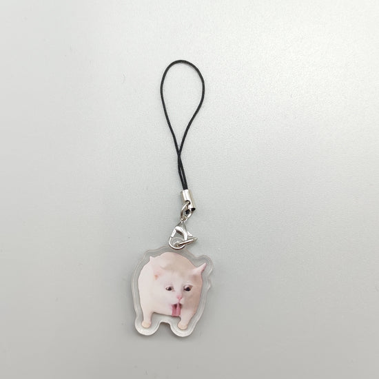 2D Flat, 2D Flat 1pc Key Chain Mobile Phone Charm Car pendant cute cat vomit meme dog with red mask meme black cat screaming meme cat in war meme gift for friend