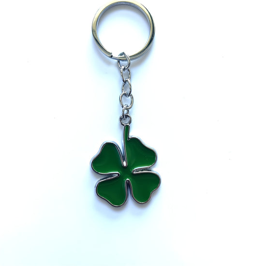 Stylish Green Four-Leaf Clover Keychain - Durable Zinc Alloy, Perfect for Car Keys & Accessories, Good Luck Charm, Keychain Accessory | Stylish Keychain | Durable Zinc Alloy