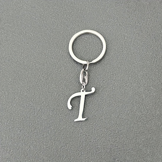1pc Fashionable Stainless Steel 26-Letter Keychain - The Perfect Choice for Men's Backpacks and Car Accessories, Minimalist Pendant