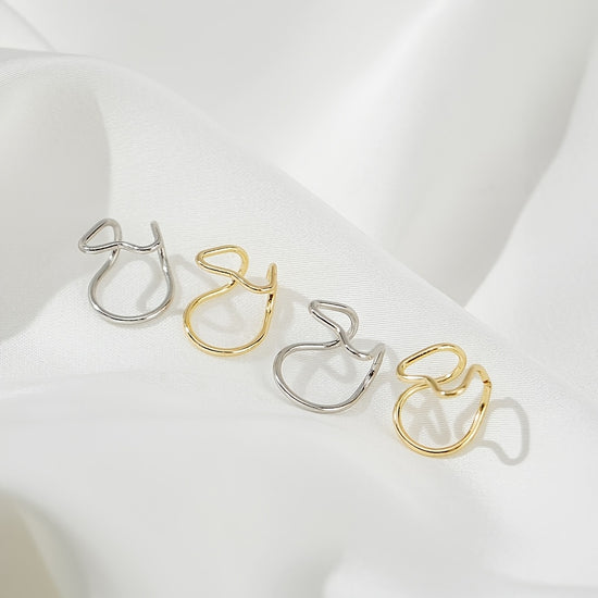 Small Heart-Shaped Clip-On Earrings, 2pcs/1 Pair, Creative, Well-Designed, High-End, Elegant, Simple, Exquisite, Suitable for Dates, Parties, Vacations, and Daily Wear, A Fashionable Earring Gift for Your Girlfriend