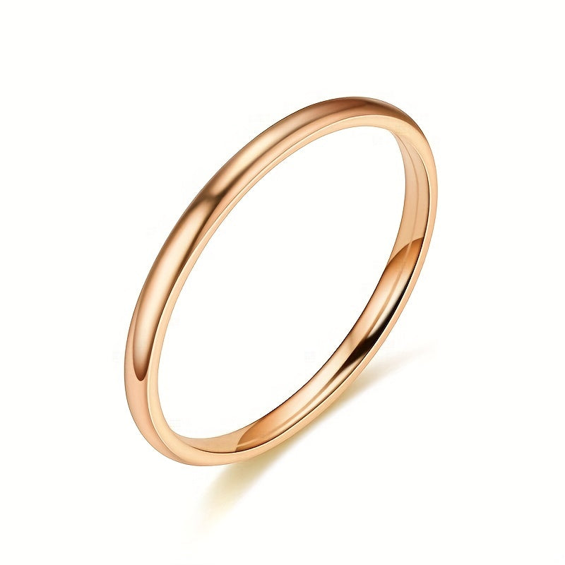 1pc 2MM Smooth Spherical Ring, Easy And Fashionable, Comfortable to Wear, Great Gift