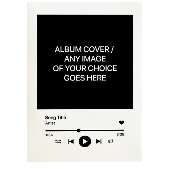 2D Flat, 1pc Custom Music Poster Suitable for Favorite Songs/Artists - Personalized Song Lyrics & Album Cover Print, Modern//Art Deco Wall Decor for Bedroom,, Home Office - Gift for Music Lovers, Unframed Music Gift for, 2D Flat