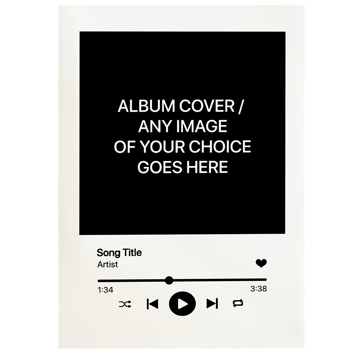 2D Flat, 1pc Custom Music Poster Suitable for Favorite Songs/Artists - Personalized Song Lyrics & Album Cover Print, Modern//Art Deco Wall Decor for Bedroom,, Home Office - Gift for Music Lovers, Unframed Music Gift for, 2D Flat