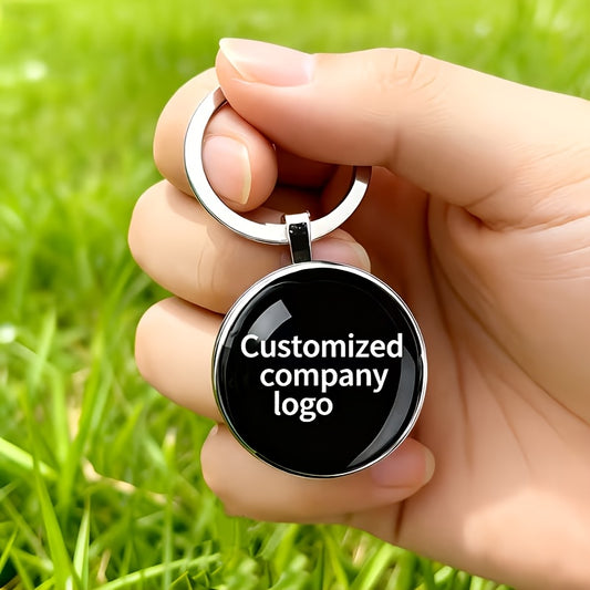 [Customized] 1-20pcs Customized Time Gem Glass Keychain, Can Customize LOGO, Family, Pet Photos, Etc. Suitable for Festival Celebrations, Parties, Company Event Gifts, Bulk Customization