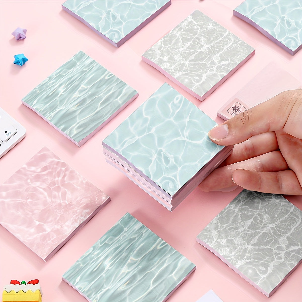 1pc/4pcs Sticky Notes 3x3 Cute and Beautiful Note Planner Notebook - Each Book has 50 Sheets - Desk Accessories for School, Office and Home - Ideal Gift for Teachers, Women and Colleagues