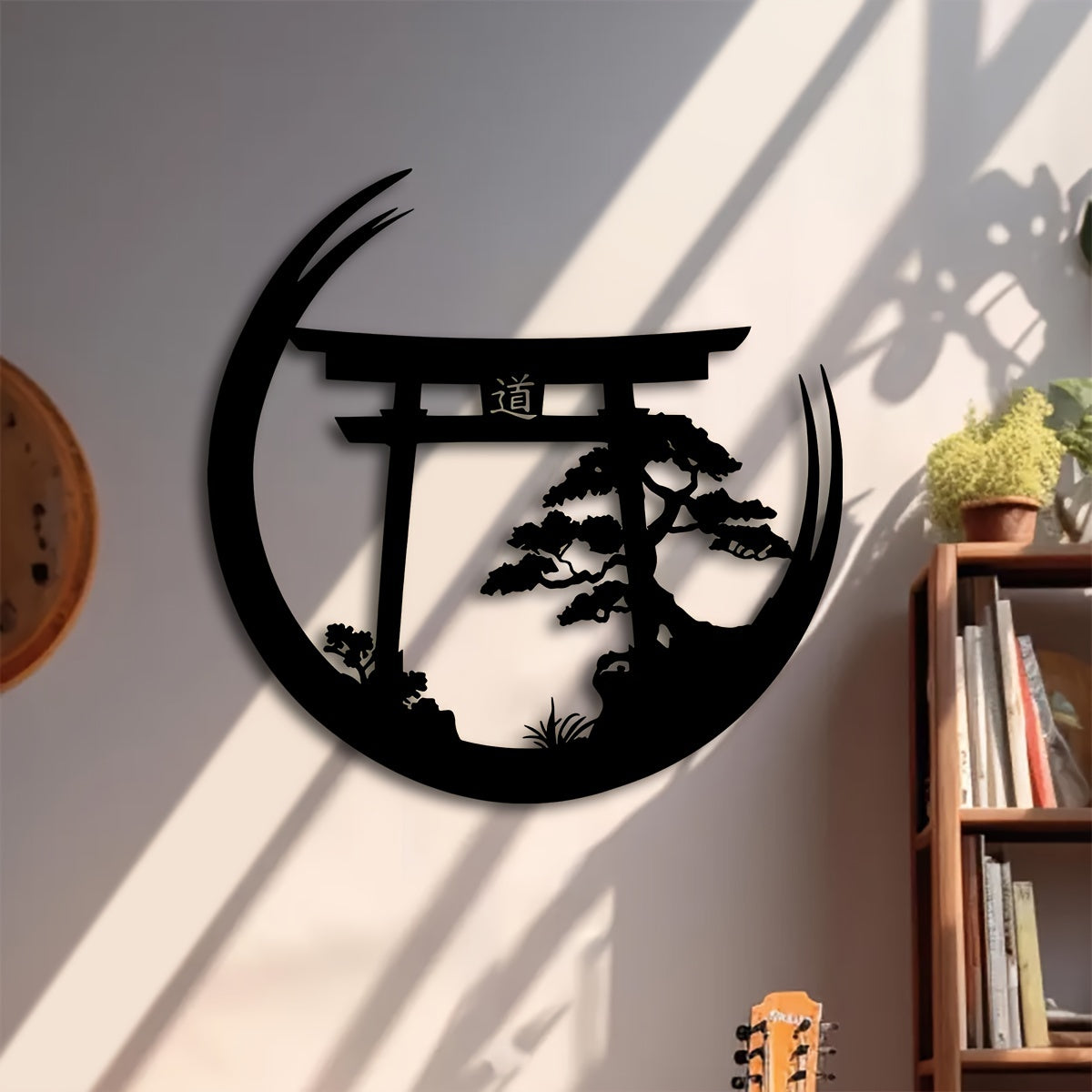 2D Flat - [2D Flat] 2Dflat2D Flat Japanese Bonsai Tree Torii Gate Wall Sculpture - Art Deco Style Acrylic Wall Sculpture, Elegant Indoor And Outdoor Hanging Decoration, New Home Wall Painting Gift, Wall - Suitable for All Holidays And Birthdays!