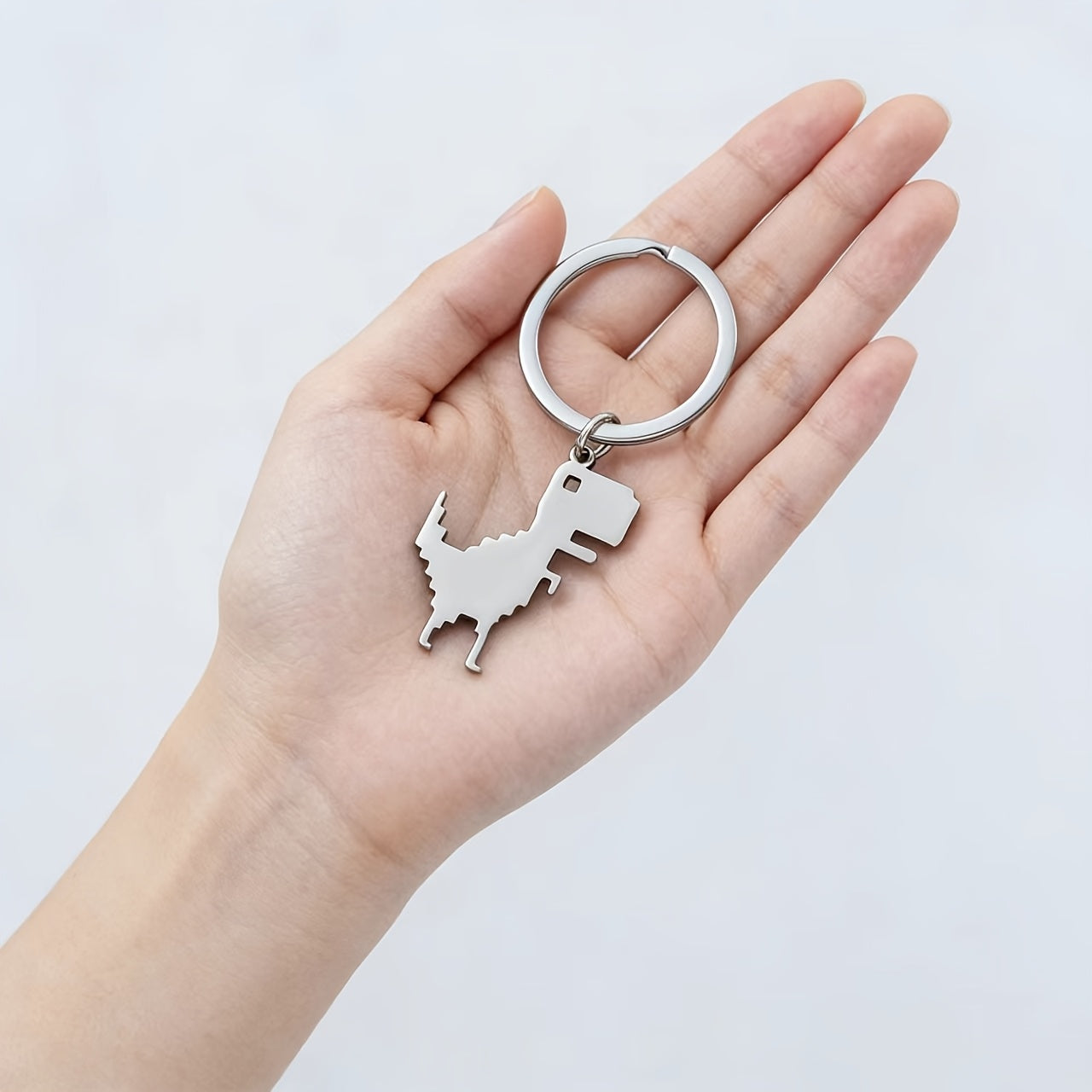 1pc 2pcs Personalized Pixel Dinosaur Keychain Valentine'S Day Couple Keychain Exquisite Pattern Keychain European And American Element Design Men And Women Family Keychain Suitable for Family Work Business Party Gathering
