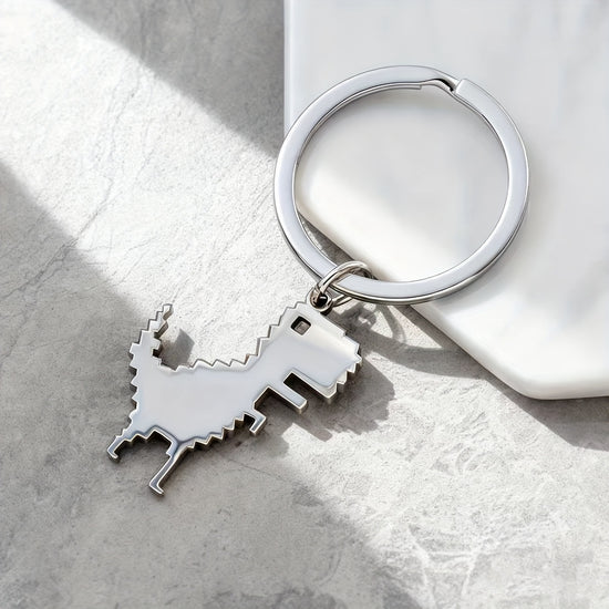 1pc 2pcs Personalized Pixel Dinosaur Keychain Valentine'S Day Couple Keychain Exquisite Pattern Keychain European And American Element Design Men And Women Family Keychain Suitable for Family Work Business Party Gathering