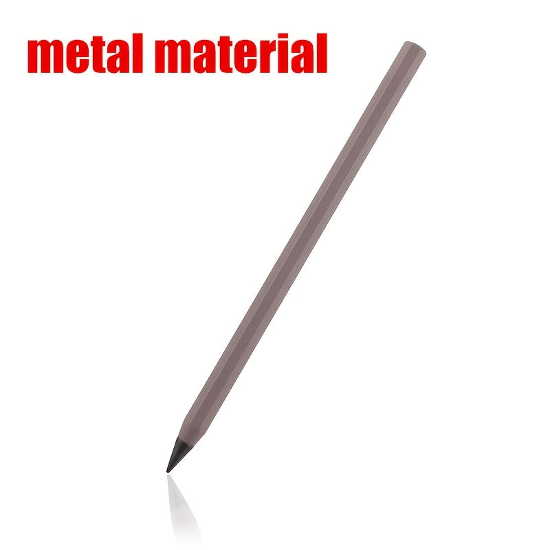 1pc/3pcs 1 Pen/1 Pen + 2 Refills, Metal Pencil with New Technology, Infinite Writing, Eternal Inkless Fountain Pen, Magic Pencil, Drawing Supplies, School and Office Stationery