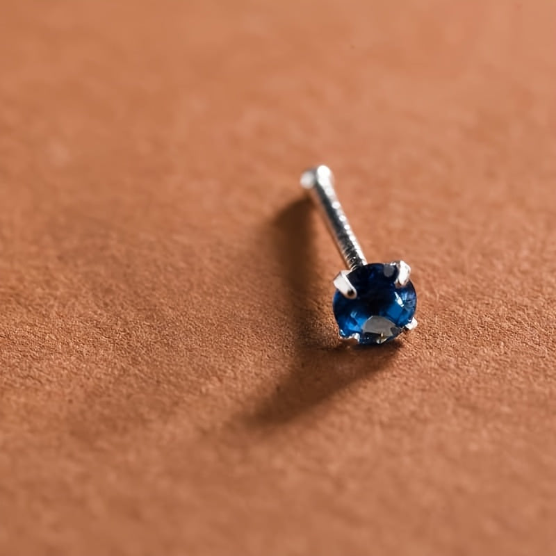 Multi-Colored Stud/Nose Stud, Multi-Colored Zirconia Straight Bar Earring/Nose Stud | 3Mm Mini + Hypoallergenic Material | Daily Invisible Wear | Piercing Jewelry | Student Party Jewelry