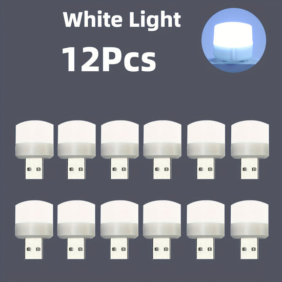 Mini USB Night Light with Warm White Color, Eye-Friendly Reading Lamp, USB Plug for Computer And Power Bank Charging, LED Night Light