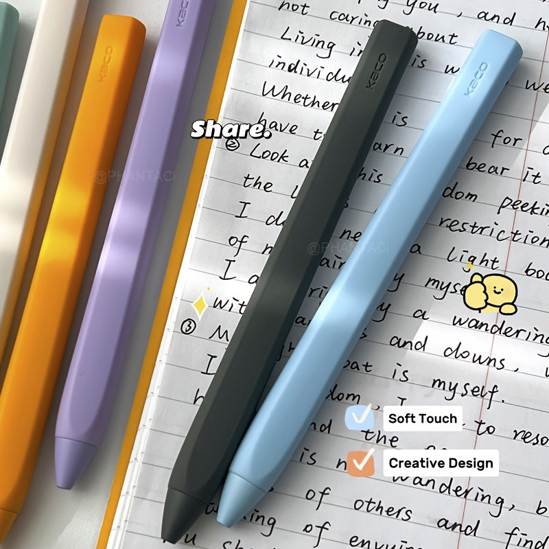 1pc Creative Twistable Gel Pen 0.5mm Black Pen Soft Touch Writing Pen Office Supplies