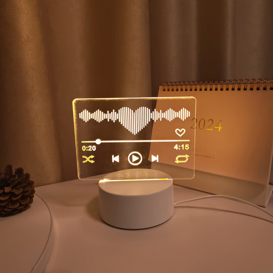 1pc Music Player Model 3D Night Light, Switch-controlled USB-powered, Warm Monochrome Lighting, Suitable for Decorating Bedrooms, Studies, Living Rooms, and Other Spaces. An Ideal Birthday or Holiday Gift for Family and Friends