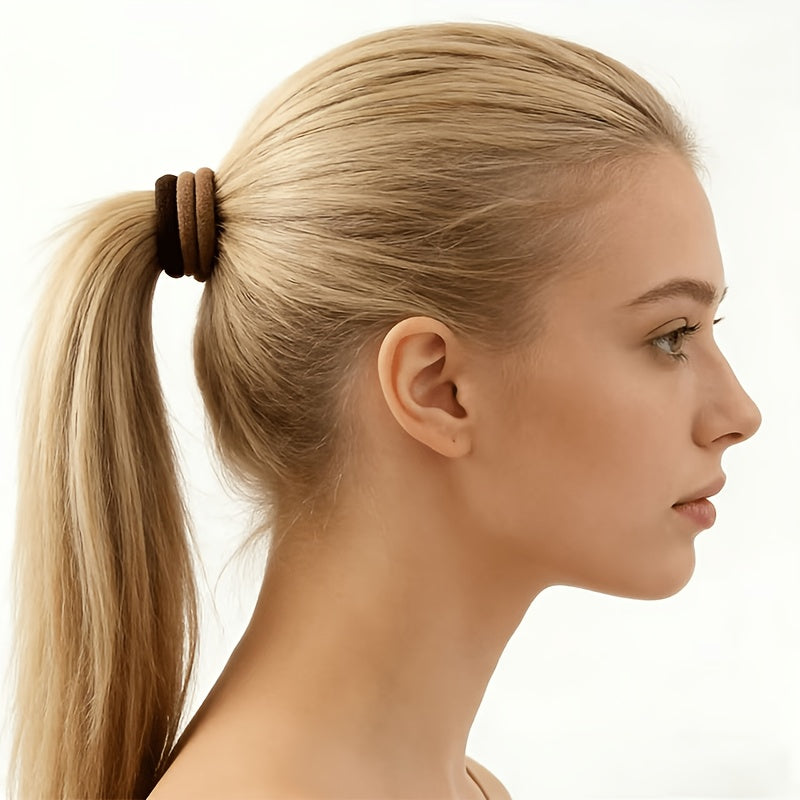 8/16pcs Mixed Color Simple Style Hair Ties, Non-Slip Elastic Headbands, Durable Clothing Hair Clips, Suitable for Daily Use