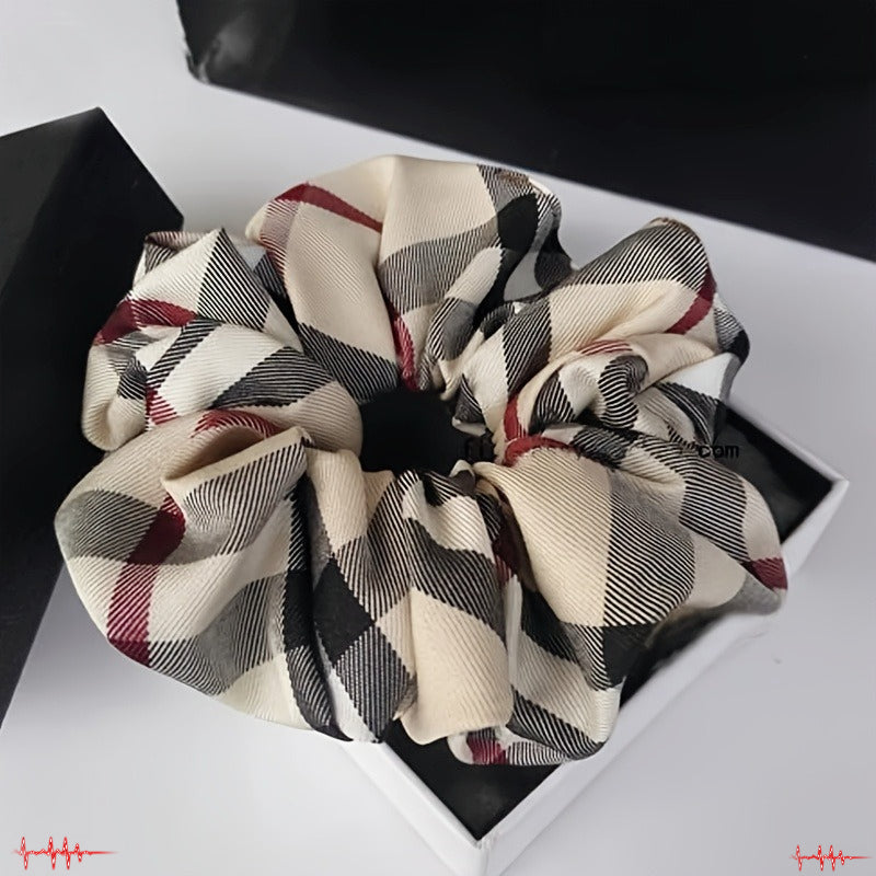 1 Check Hair Accessory Headband Dual Use Design Women's Elastic Hair Ties Fashion Practical Combined