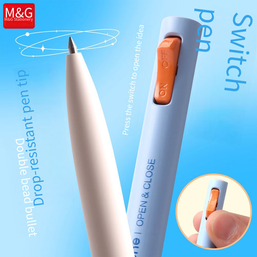 1 Switch Pen, New Creative Side Press Neutral Pen, 0.5 Black Bullet Tip Decompression Pen, Stress Relief Pen, Heavy Feel, Low Center of Gravity, Quick-Drying Brush Question Pen, Junior High School Students Exam Black Pen