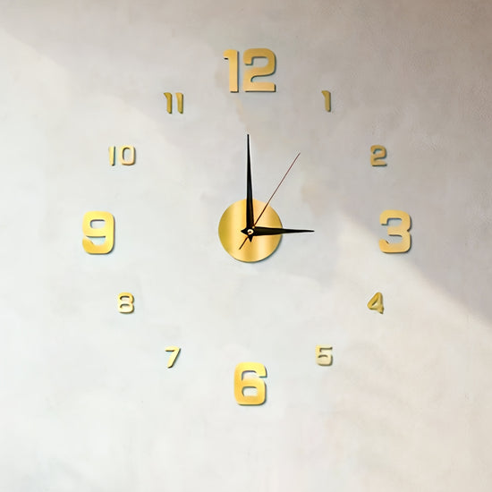 NONZHU Nordic Style Living Room Clock, DIY Acrylic Creative Clock Decoration, Simple Decoration Clock, Silent Wall Sticker Clock, Clock, Living Room and Bedroom Wall Sticker Creative Clock ((The Luminous Style Only Emits Light In Dark Environments)