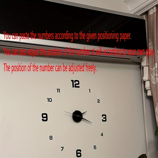 NONZHU Nordic Style Living Room Clock, DIY Acrylic Creative Clock Decoration, Simple Decoration Clock, Silent Wall Sticker Clock, Clock, Living Room and Bedroom Wall Sticker Creative Clock ((The Luminous Style Only Emits Light In Dark Environments)
