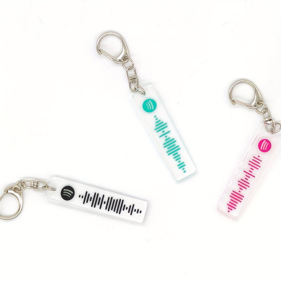 1pc Music Keychain Sound Wave Acrylic Keychains Accessories Cute Bag Pendant For Fans Gifts