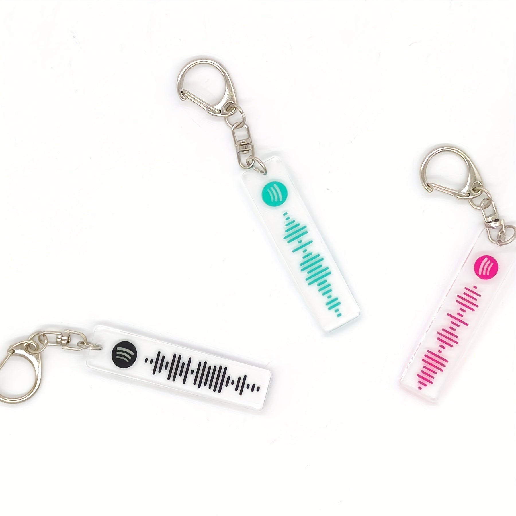 1pc Music Keychain Sound Wave Acrylic Keychains Accessories Cute Bag Pendant For Fans Gifts