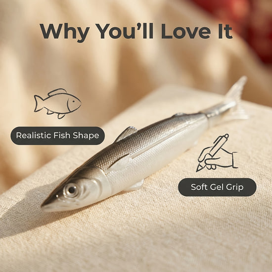 A Novelty Pen Shaped Like a Fish, This Multifunctional Writing Tool Is a Quirky Gift Suitable for Birthdays, Halloween, And Christmas