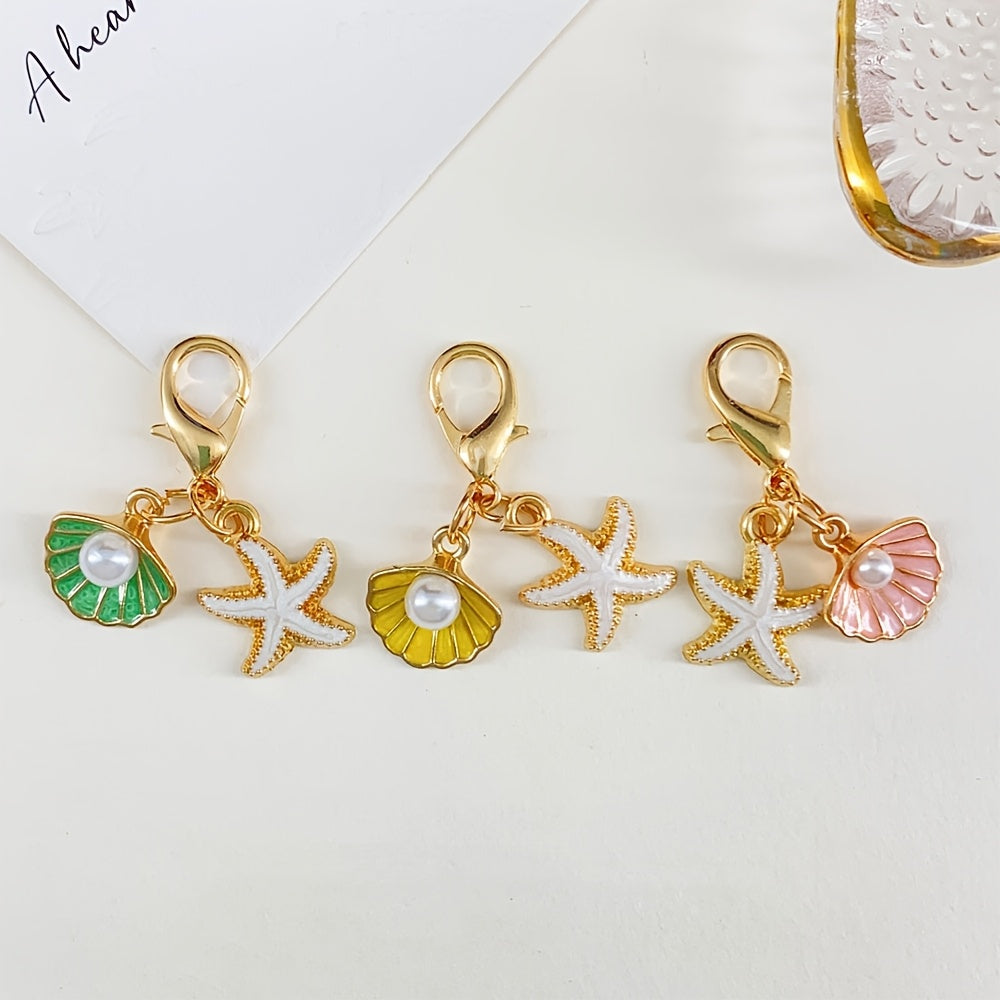 Versatile Seahorse, Mermaid Tail, and Starfish Keychain Charms; Vacation-Style Cactus and Pineapple Keychain Accessories; Shoe and Bag Charms; Maple Leaf and Flower Keychains; Apparel Decorative Accessories