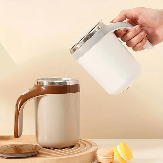 Automatic Mixer Cup Multi-Functional Electric Coffee Cup Lazy Man Rotating Magnetic Stainless Steel Cup of Milk Cup Mark Cup