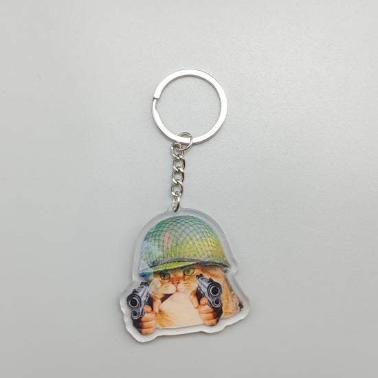 2D Flat, 2D Flat 1pc Key Chain Mobile Phone Charm Car pendant cute cat vomit meme dog with red mask meme black cat screaming meme cat in war meme gift for friend