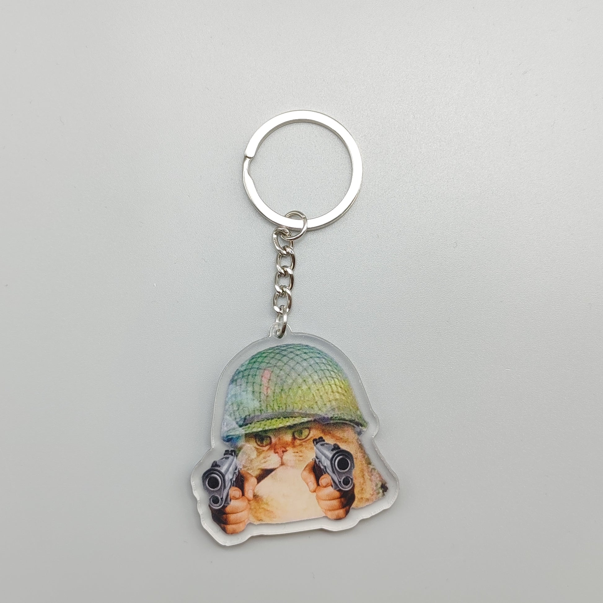 2D Flat, 2D Flat 1pc Key Chain Mobile Phone Charm Car pendant cute cat vomit meme dog with red mask meme black cat screaming meme cat in war meme gift for friend