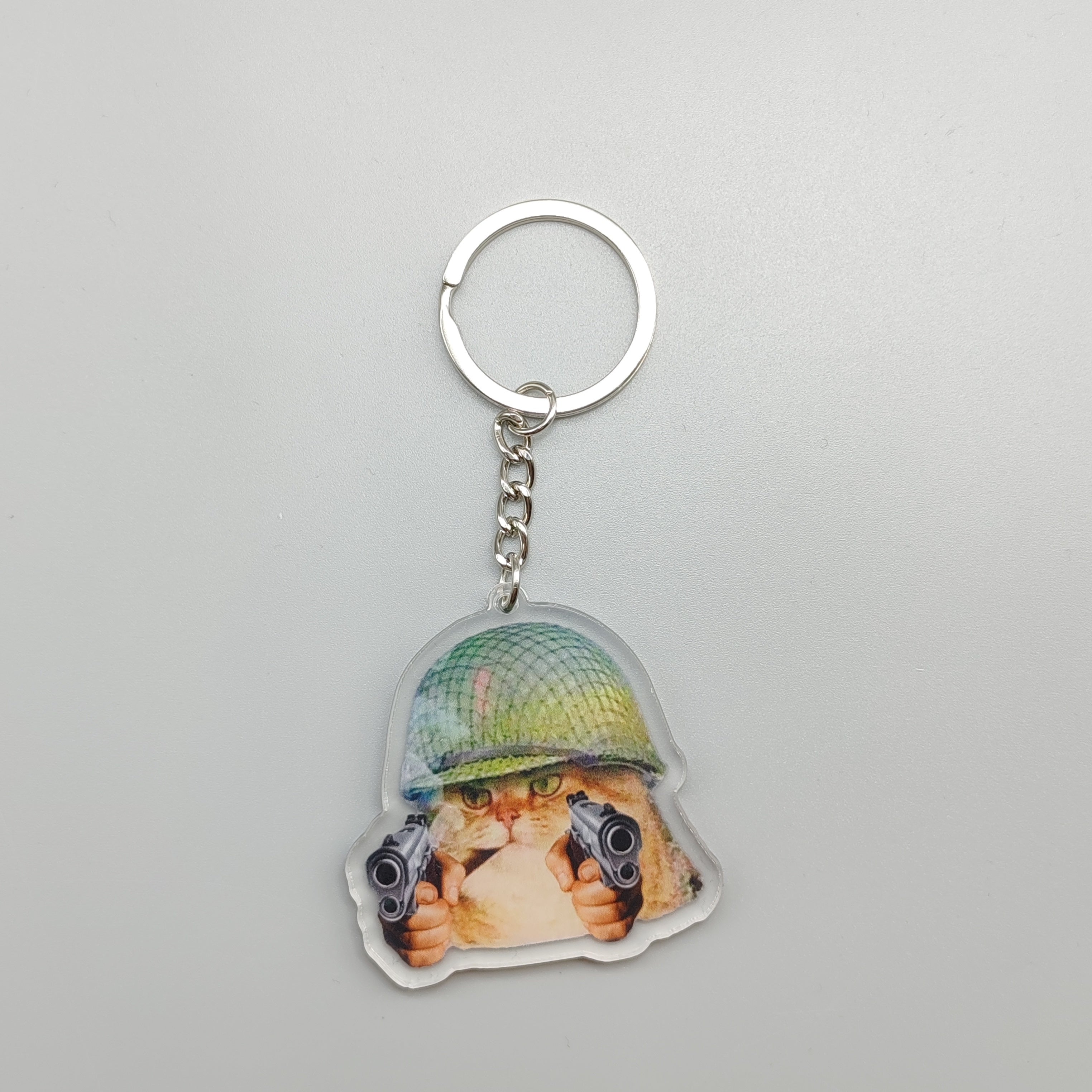2D Flat, 2D Flat 1pc Key Chain Mobile Phone Charm Car pendant cute cat vomit meme dog with red mask meme black cat screaming meme cat in war meme gift for friend