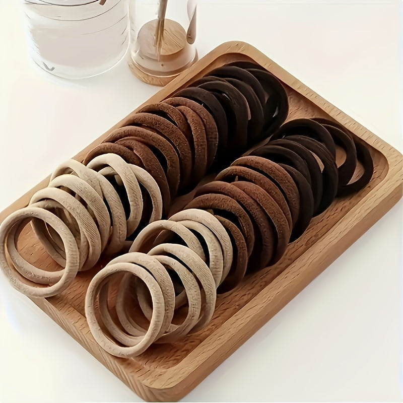 8/16pcs Mixed Color Simple Style Hair Ties, Non-Slip Elastic Headbands, Durable Clothing Hair Clips, Suitable for Daily Use
