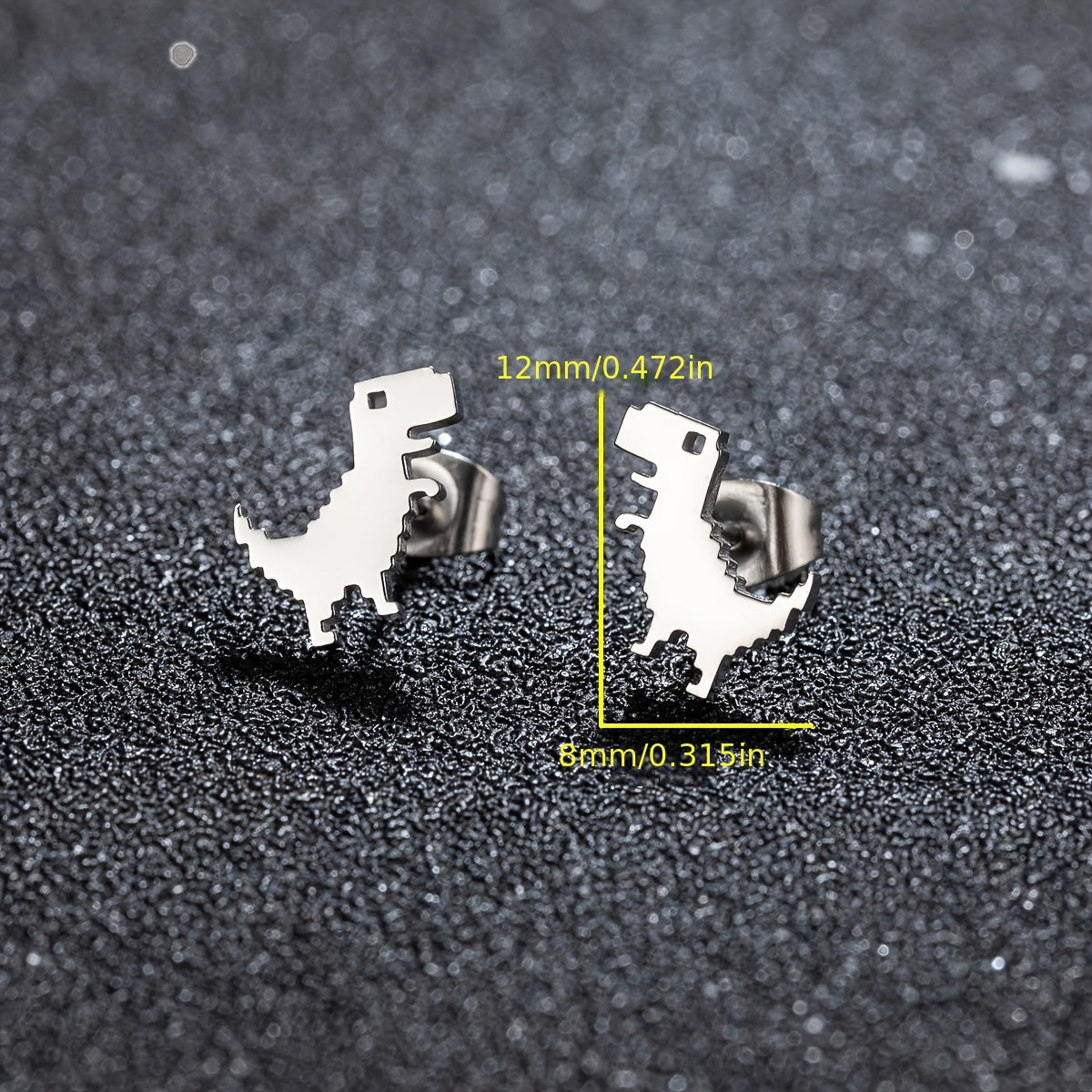 1-4 Pair New Fashion Minimalist Cute Female Stainless Steel Mini Dinosaur Stud Earrings for Jewelry Accessory Gifts