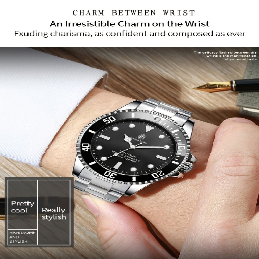 Men'S Automatic Mechanical Watch, Luminous And Waterproof, Fashion Luxury Design, Daily Wear And Gift Choice, Without Battery