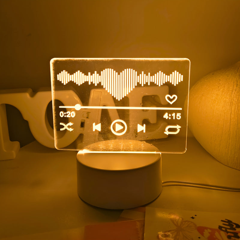 1pc Music Player Model 3D Night Light, Switch-controlled USB-powered, Warm Monochrome Lighting, Suitable for Decorating Bedrooms, Studies, Living Rooms, and Other Spaces. An Ideal Birthday or Holiday Gift for Family and Friends