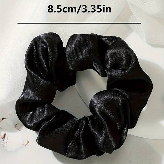 1/2/4pcs Matte Satin Scrunchies Set, High-End Black And White Versatile Hair Ties, Soft And Skin-Friendly, Does Not Hurt Hair, Easy Ins Style High Elastic Hair Additions, Gentle Temperament Low Ponytail Artifact, Multiple Colors Available