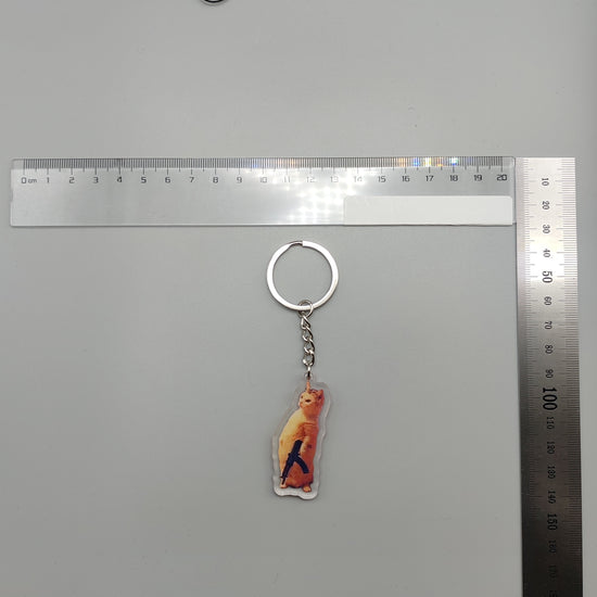 2D Flat, 2D Flat 1pc Key Chain Mobile Phone Charm Car pendant cute cat vomit meme dog with red mask meme black cat screaming meme cat in war meme gift for friend