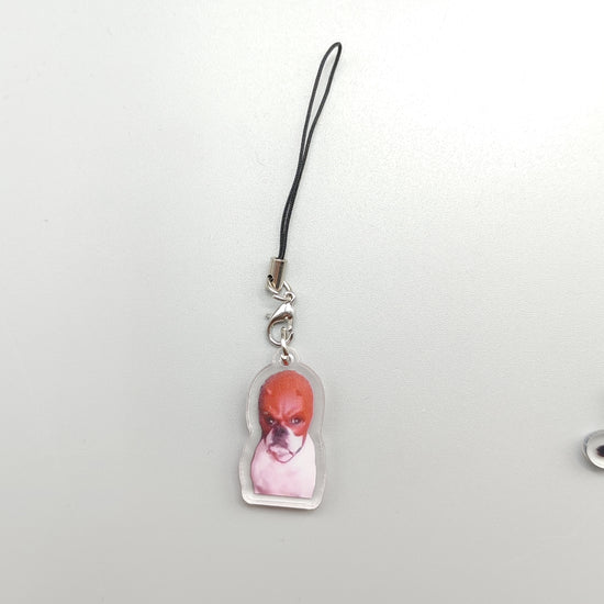 2D Flat, 2D Flat 1pc Key Chain Mobile Phone Charm Car pendant cute cat vomit meme dog with red mask meme black cat screaming meme cat in war meme gift for friend