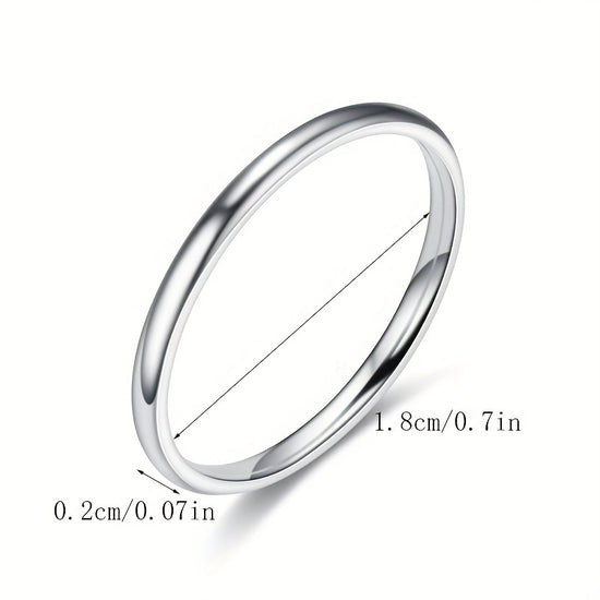 1pc 2MM Smooth Spherical Ring, Easy And Fashionable, Comfortable to Wear, Great Gift