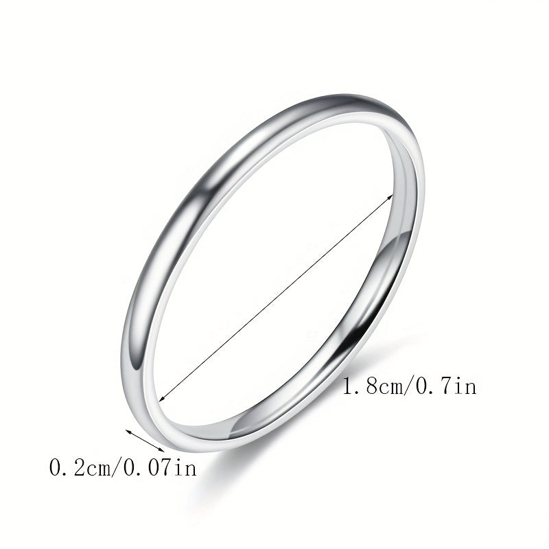 1pc 2MM Smooth Spherical Ring, Easy And Fashionable, Comfortable to Wear, Great Gift