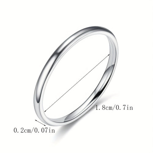 1pc 2MM Smooth Spherical Ring, Easy And Fashionable, Comfortable to Wear, Great Gift