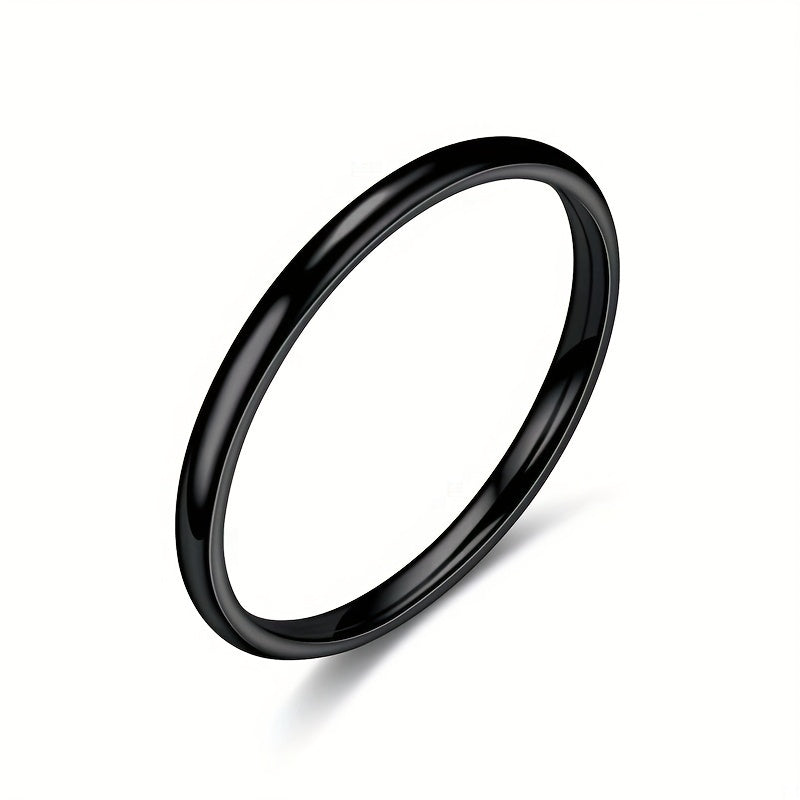 1pc 2MM Smooth Spherical Ring, Easy And Fashionable, Comfortable to Wear, Great Gift