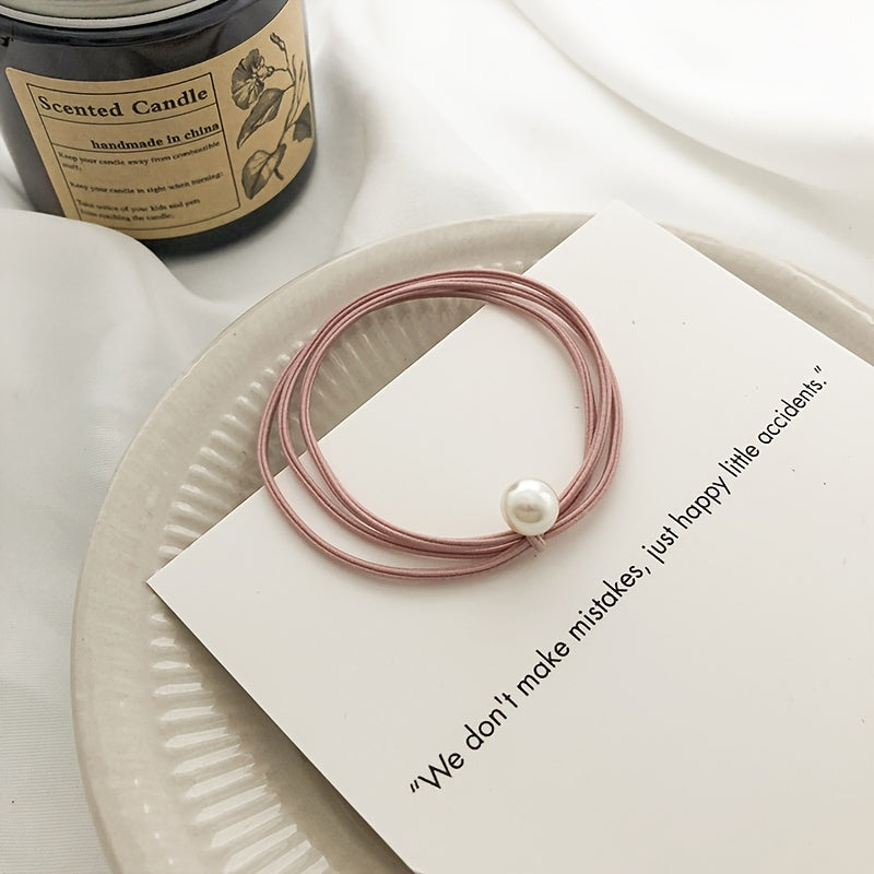 1/3pcs Sweet Lace-Trimmed Polka Dot Print Ponytail Holder, Elegant Sweet Fairy-Style Hair Tie, Versatile Korean-Style Durable Hair Elastic, Women's Hair Accessory, Valentine's Day Hair Accessory