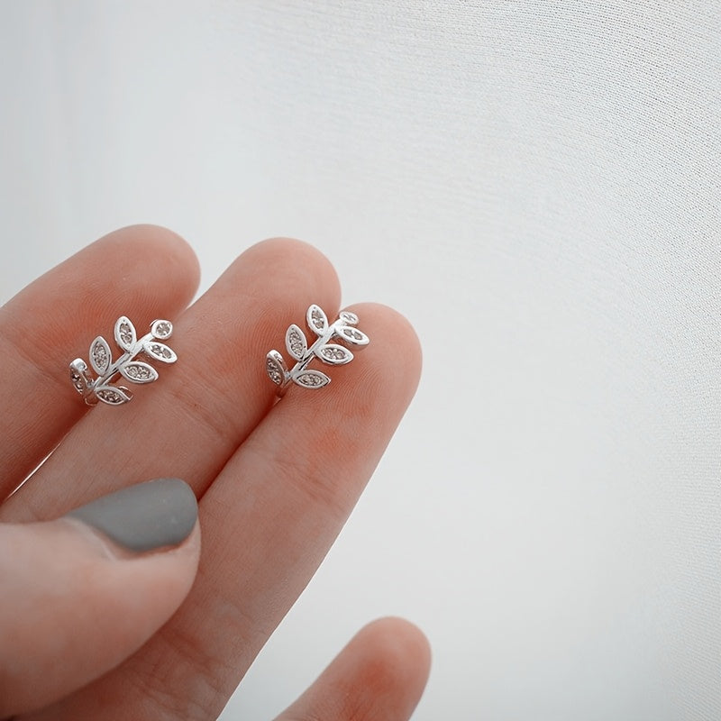 Explosive Delicate Leave Earstuds, Delicate and Simple, Leaves Ear Bone Clips, No Piercings, Ear Clips, Adjustable Earrings, Super Fairy Forest High-end Earrings