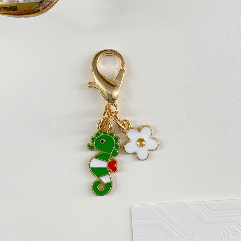 Versatile Seahorse, Mermaid Tail, and Starfish Keychain Charms; Vacation-Style Cactus and Pineapple Keychain Accessories; Shoe and Bag Charms; Maple Leaf and Flower Keychains; Apparel Decorative Accessories