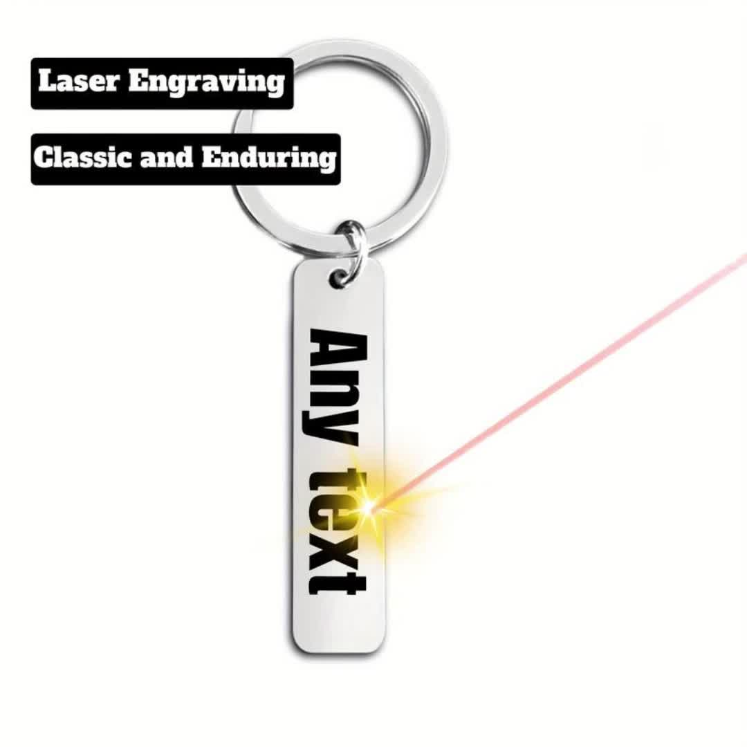 Custom Engraved Keychain - Personalized Name And Phone Number, Anti-Lost Double-Sided Design, Suitable for Events And Parties, Laser Engraved Custom Keychains