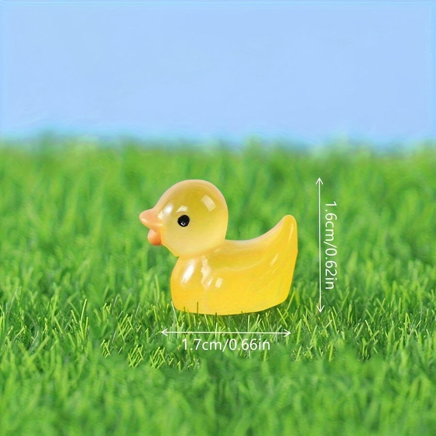 30/55pcs Glow In Dark Duck, Mini Duck, Duck Toys Set, Mini Plastic Realistic Duck, Glow Toys For Goody Bag Stuffers, Party Favors Supplies Easter Gift