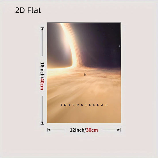2D Flat, a Frameless Multi-size Canvas Painting, Interstellar Minimalist Poster _ Christopher Nolan _ Interstellar Merchandise _ Space Art _ Giant, 2D Flat