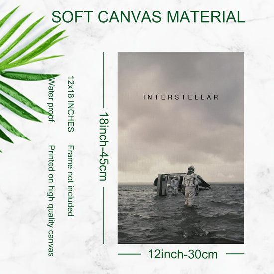 2D Flat, 1pc Frameless Interstellar Minimalist Space-Themed Wall Art Poster - 30.48x45.72 cm Modern Sci-Fi Canvas  Suitable for Bedroom, Living Room, Office - Cosmic Decor, Durable Artwork, 2D Flat