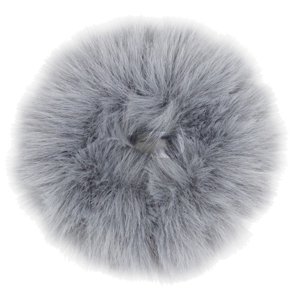 1pc Elegant Fluffy Faux Fur Hair Tie - Soft Plush Elastic Hair Band in Pink, Cream, White, Black, and Light Blue for Women, Cute Hair Accessorie